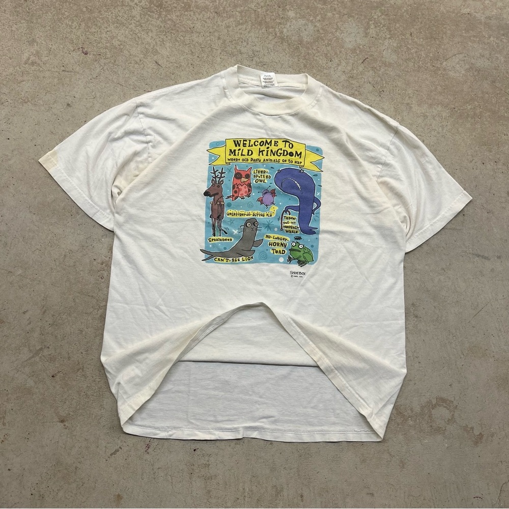 VTG Silver Mountain Funny Animal Quotes Graphic Short Sleeve T-shirt Mens XL